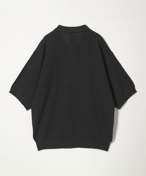 CITEN（シテン）の「＜CITEN＞ペーパーライクニットスキッパーポロシャツ（ポロシャツ・メンズ・ブラック/ライトグレー・L/M）」の6枚目の写真