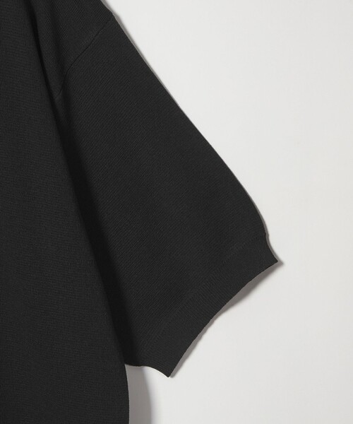 CITEN（シテン）の「＜CITEN＞ペーパーライクニットスキッパーポロシャツ（ポロシャツ・メンズ・ブラック/ライトグレー・L/M）」の8枚目の写真
