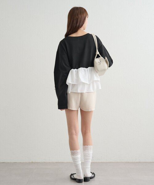 mystic(ミスティック)の「ペプラムヘンリーニット(ニット/セーター・レディース・グレー/ブラック/ミント/アイボリー・FREE)」の12枚目の写真