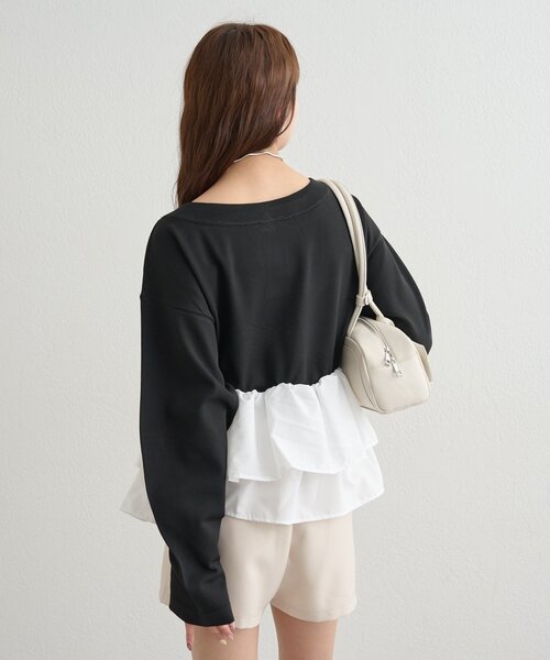 mystic(ミスティック)の「ペプラムヘンリーニット(ニット/セーター・レディース・グレー/ブラック/ミント/アイボリー・FREE)」の22枚目の写真