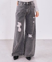 archives | ダメージレースフレアデニム(デニムパンツ)