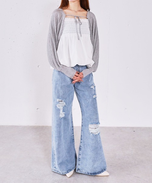 archives(アルシーヴ)の「ダメージレースフレアデニム(デニムパンツ・レディース・グレー/ブルー・SMALL/MEDIUM)」の14枚目の写真