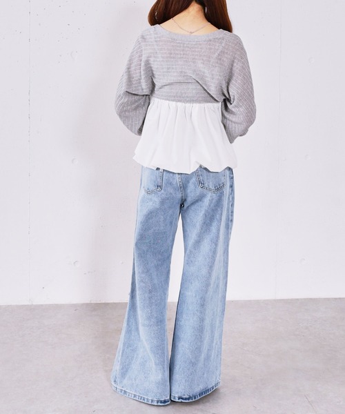 archives(アルシーヴ)の「ダメージレースフレアデニム(デニムパンツ・レディース・グレー/ブルー・SMALL/MEDIUM)」の16枚目の写真