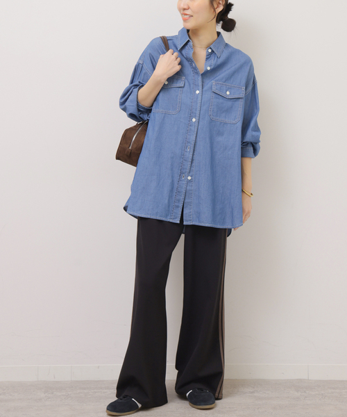 JOURNAL STANDARD relume（ジャーナルスタンダード　レリューム）の「サイドラインイージーパンツ（その他パンツ・レディース・カーキ/ブラック・38/36）」の5枚目の写真