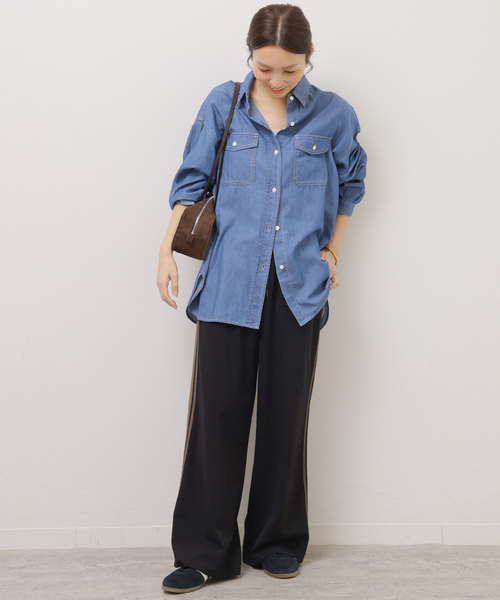 JOURNAL STANDARD relume（ジャーナルスタンダード　レリューム）の「サイドラインイージーパンツ（その他パンツ・レディース・カーキ/ブラック・38/36）」の6枚目の写真