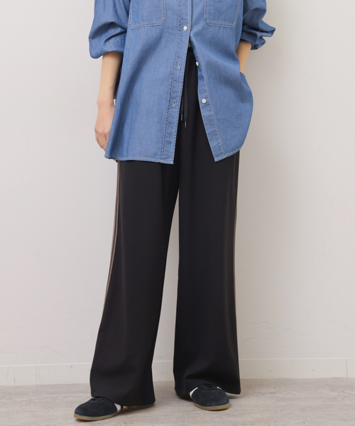 JOURNAL STANDARD relume（ジャーナルスタンダード　レリューム）の「サイドラインイージーパンツ（その他パンツ・レディース・カーキ/ブラック・38/36）」の9枚目の写真