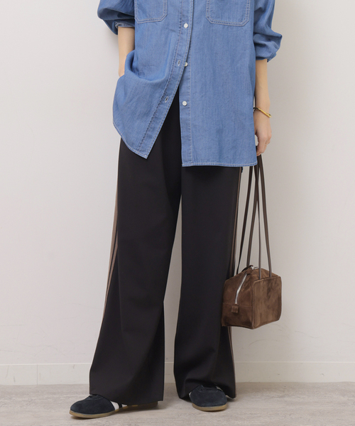 JOURNAL STANDARD relume（ジャーナルスタンダード　レリューム）の「サイドラインイージーパンツ（その他パンツ・レディース・カーキ/ブラック・38/36）」の10枚目の写真