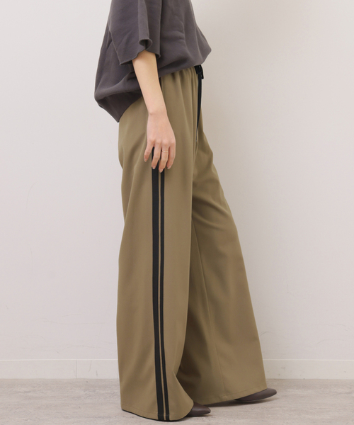 JOURNAL STANDARD relume（ジャーナルスタンダード　レリューム）の「サイドラインイージーパンツ（その他パンツ・レディース・カーキ/ブラック・38/36）」の18枚目の写真