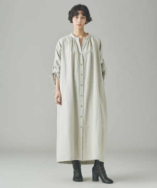 Curensology（カレンソロジー）の「Curensology(カレンソロジー)/コットンヘンプワンピース（ワンピース・レディース・ベージュ/ブラック・FREE）」の6枚目の写真