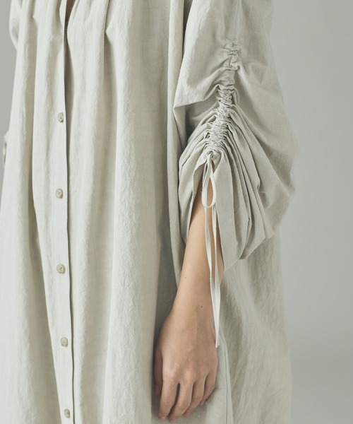 Curensology（カレンソロジー）の「Curensology(カレンソロジー)/コットンヘンプワンピース（ワンピース・レディース・ベージュ/ブラック・FREE）」の10枚目の写真