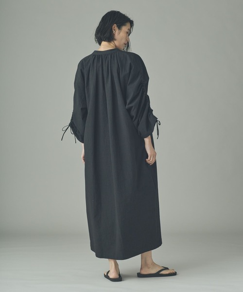 Curensology（カレンソロジー）の「Curensology(カレンソロジー)/コットンヘンプワンピース（ワンピース・レディース・ベージュ/ブラック・FREE）」の13枚目の写真