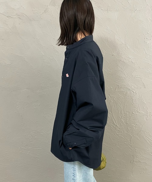 DANTON（ダントン）の「【WEB限定】[DANTON/ダントン] ポプリン 中綿入り シャツジャケット（その他アウター・レディース・オリーブ/ネイビー・40/38）」の7枚目の写真