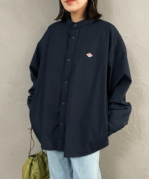 DANTON（ダントン）の「【WEB限定】[DANTON/ダントン] ポプリン 中綿入り シャツジャケット（その他アウター・レディース・オリーブ/ネイビー・40/38）」の12枚目の写真