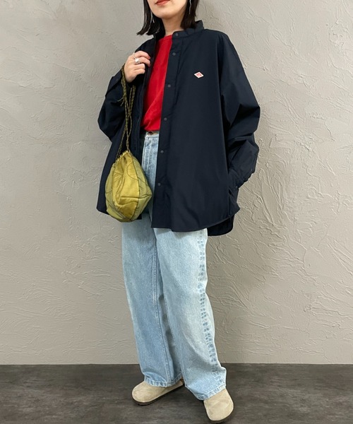 DANTON（ダントン）の「【WEB限定】[DANTON/ダントン] ポプリン 中綿入り シャツジャケット（その他アウター・レディース・オリーブ/ネイビー・40/38）」の9枚目の写真