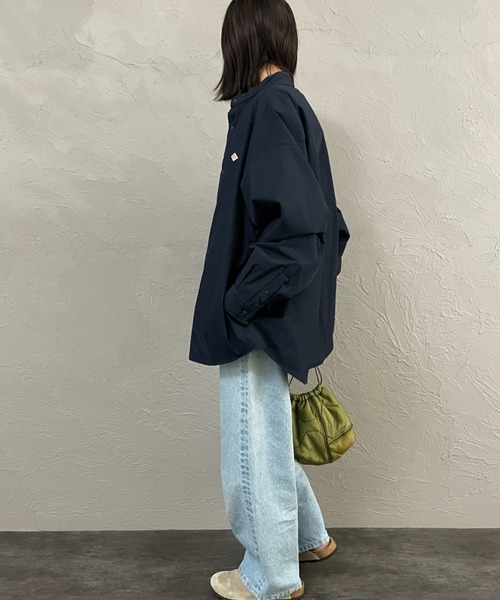 DANTON（ダントン）の「【WEB限定】[DANTON/ダントン] ポプリン 中綿入り シャツジャケット（その他アウター・レディース・オリーブ/ネイビー・40/38）」の10枚目の写真