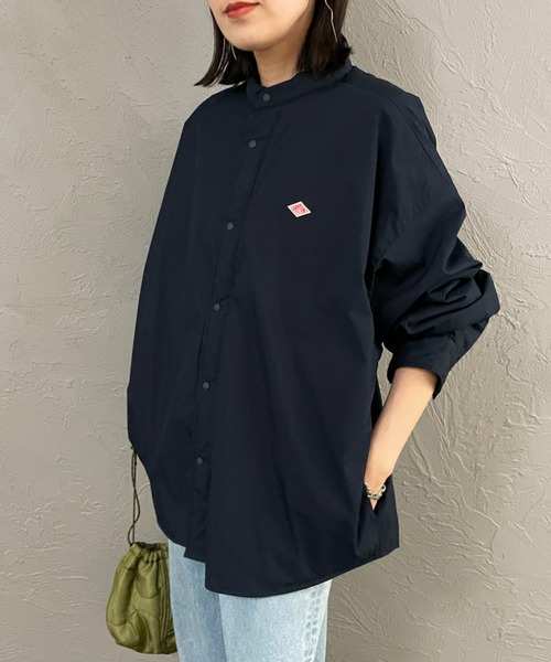 DANTON（ダントン）の「【WEB限定】[DANTON/ダントン] ポプリン 中綿入り シャツジャケット（その他アウター・レディース・オリーブ/ネイビー・40/38）」の13枚目の写真