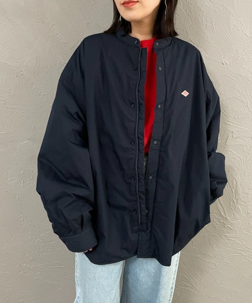 DANTON（ダントン）の「【WEB限定】[DANTON/ダントン] ポプリン 中綿入り シャツジャケット（その他アウター・レディース・オリーブ/ネイビー・40/38）」の18枚目の写真