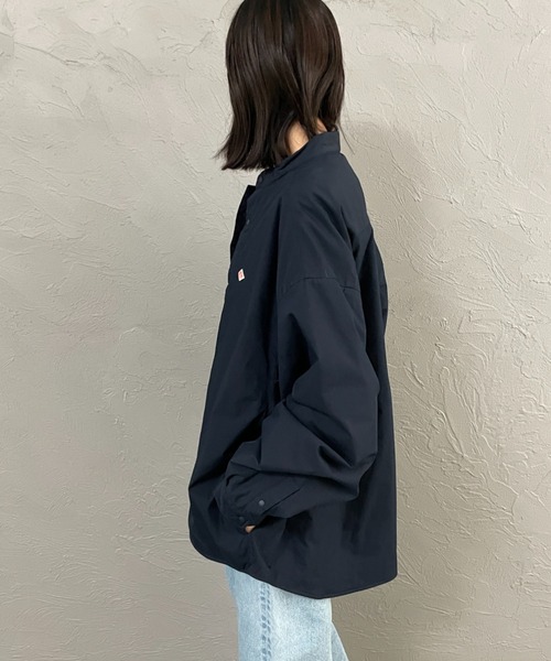 DANTON（ダントン）の「【WEB限定】[DANTON/ダントン] ポプリン 中綿入り シャツジャケット（その他アウター・レディース・オリーブ/ネイビー・40/38）」の19枚目の写真