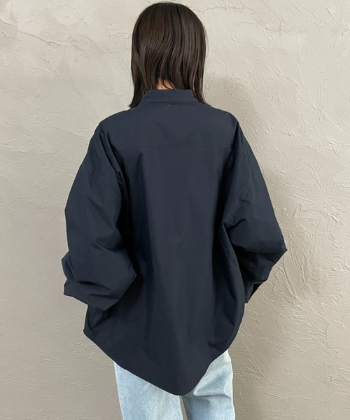 DANTON（ダントン）の「【WEB限定】[DANTON/ダントン] ポプリン 中綿入り シャツジャケット（その他アウター・レディース・オリーブ/ネイビー・40/38）」の20枚目の写真