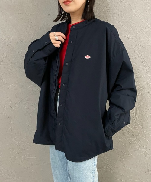 DANTON（ダントン）の「【WEB限定】[DANTON/ダントン] ポプリン 中綿入り シャツジャケット（その他アウター・レディース・オリーブ/ネイビー・40/38）」の21枚目の写真
