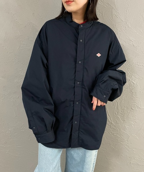 DANTON（ダントン）の「【WEB限定】[DANTON/ダントン] ポプリン 中綿入り シャツジャケット（その他アウター・レディース・オリーブ/ネイビー・40/38）」の22枚目の写真