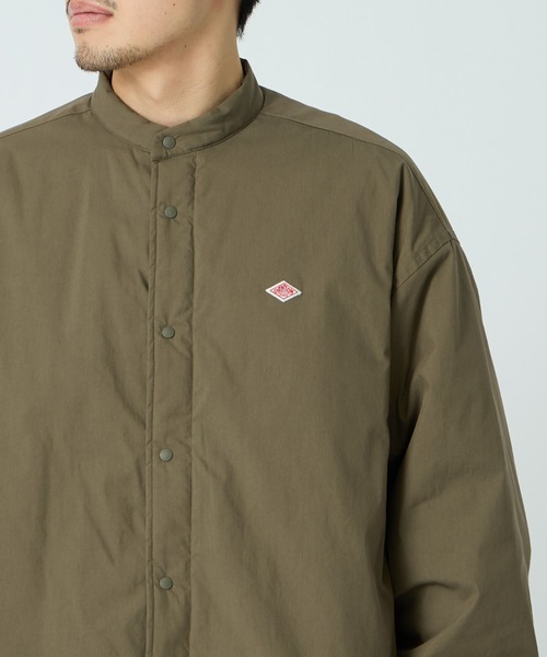 DANTON（ダントン）の「【WEB限定】[DANTON/ダントン] ポプリン 中綿入り シャツジャケット（その他アウター・レディース・オリーブ/ネイビー・40/38）」の4枚目の写真