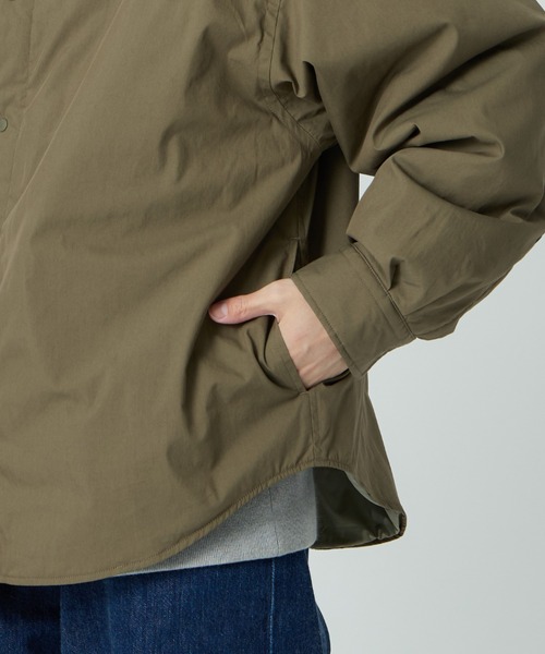 DANTON（ダントン）の「【WEB限定】[DANTON/ダントン] ポプリン 中綿入り シャツジャケット（その他アウター・レディース・オリーブ/ネイビー・40/38）」の5枚目の写真
