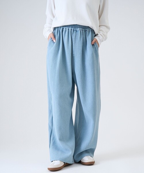 RONEL(ロネル)の「【RONEL】ジャガードデニムパンツ(デニムパンツ・レディース・ライトブルー・M/S)」の1枚目の写真