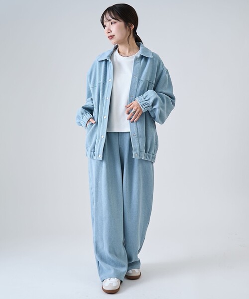 RONEL(ロネル)の「【RONEL】ジャガードデニムパンツ(デニムパンツ・レディース・ライトブルー・M/S)」の2枚目の写真