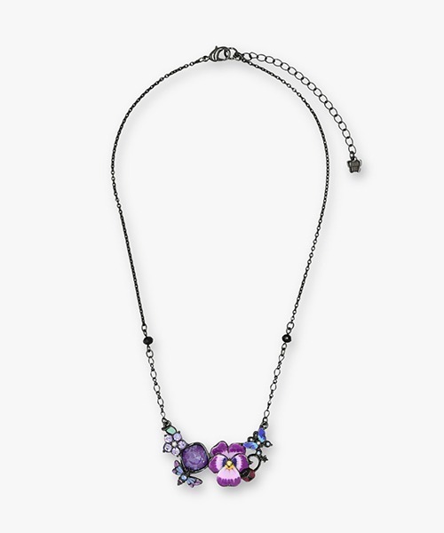 ANNA SUI(アナスイ)の「フラワーモチーフ ネックレス(ネックレス・レディース・パープル・FREE)」の3枚目の写真
