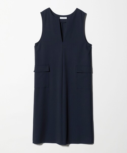 A DAY IN THE LIFE UNITED ARROWS(アデイインザライフユナイテッドアローズ)の「キーネック ジャンパースカート <A DAY IN THE LIFE>(ジャンパースカート・レディース・ナチュラル/グレー系/ネイビー・FREE)」の3枚目の写真