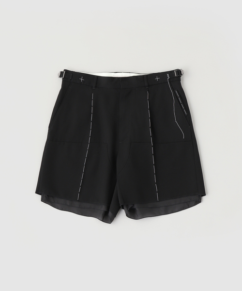 DAIRIKU(ダイリク)の「DAIRIKU / ダイリク Double-Knee Layered Half Slacks(その他パンツ・メンズ・ブラック・LARGE/MEDIUM)」の1枚目の写真