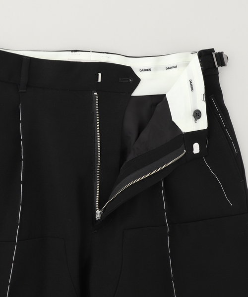 DAIRIKU(ダイリク)の「DAIRIKU / ダイリク Double-Knee Layered Half Slacks(その他パンツ・メンズ・ブラック・LARGE/MEDIUM)」の5枚目の写真