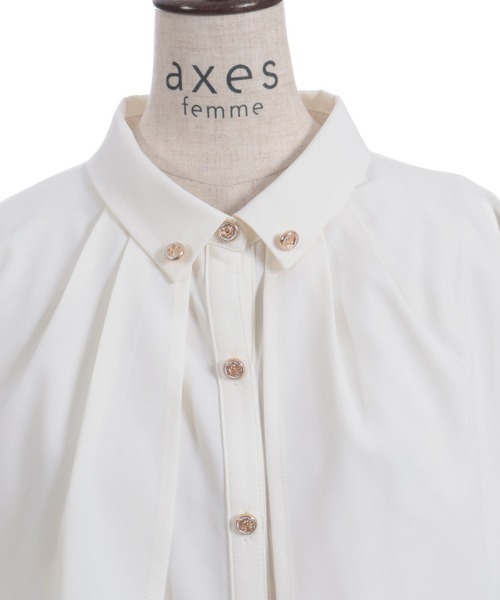 axes femme(アクシーズファム)の「チェーン付オーバーブラウス(シャツ/ブラウス・レディース・ホワイト/ミント/ブラック・FREE)」の15枚目の写真
