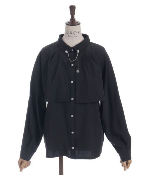 axes femme(アクシーズファム)の「チェーン付オーバーブラウス(シャツ/ブラウス・レディース・ホワイト/ミント/ブラック・FREE)」の19枚目の写真