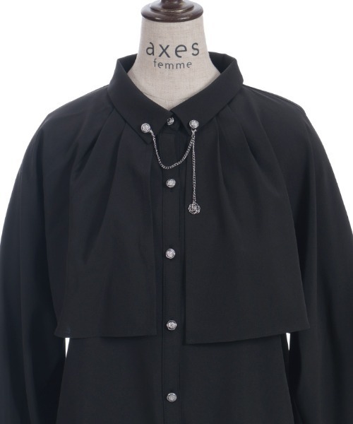 axes femme(アクシーズファム)の「チェーン付オーバーブラウス(シャツ/ブラウス・レディース・ホワイト/ミント/ブラック・FREE)」の22枚目の写真