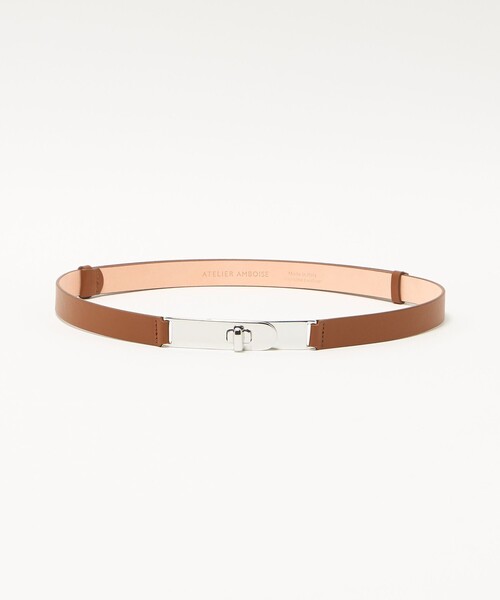AMBOISE（アンボワーズ）の「【一部別注】＜ATELIER AMBOISE for conte＞TURN LOCK ベルト（ベルト・レディース・ブラック/ブラウン系・FREE）」の2枚目の写真