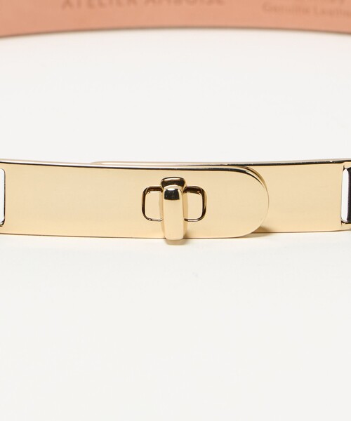 AMBOISE（アンボワーズ）の「【一部別注】＜ATELIER AMBOISE for conte＞TURN LOCK ベルト（ベルト・レディース・ブラック/ブラウン系・FREE）」の7枚目の写真