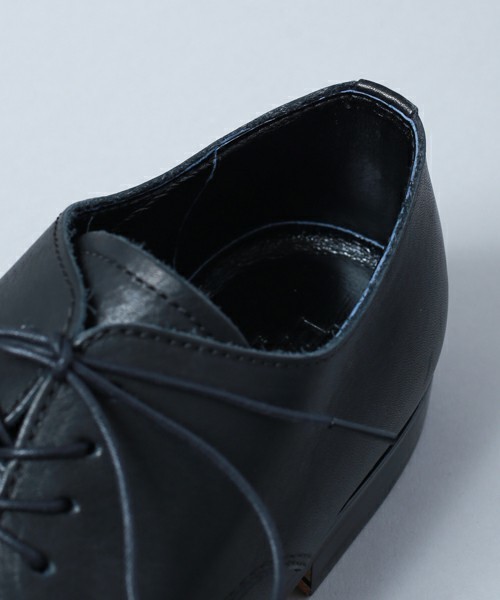 PADRONE 日本製 ブラック ドレスシューズ PADRONE】DERBY PLAIN TOE SHOES（ドレスシューズ）｜PADRONE