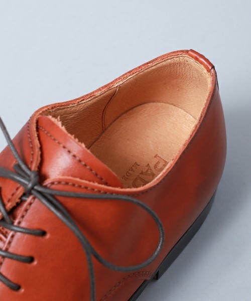 PADRONE（パドローネ）の「【PADRONE】DERBY PLAIN TOE SHOES（ドレスシューズ・メンズ・キャメル/ブラック/ベージュ/ダークブラウン・42/41/43/40）」の7枚目の写真