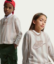 NIKE（ナイキ）の「ナイキ スポーツウェア コレクション ジュニア ロングスリーブ メッシュ ジャージー   Nike Sportswear Collection Big Kids' Long-Sleeve Mesh Jersey IF2304-104 Light Orewood Brown（ジャージ）」