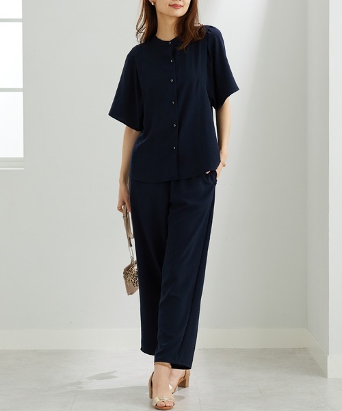 BELLUNA PLUS(ベルーナ)の「お手入れ楽々ビンテージ調素材ワイドパンツ(その他パンツ・レディース・ブルーグレー/グレイッシュベージュ/カーキ/ネイビー/ブラウン・MEDIUM/LARGE/X-LARGE)」の16枚目の写真