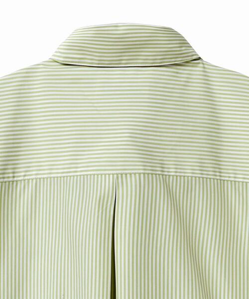 LACOSTE(ラコステ)の「ダブルポケット クロップド丈 ストライプシャツ(シャツ/ブラウス・レディース・セージグリーン/ネイビー・40/36/34/38)」の21枚目の写真