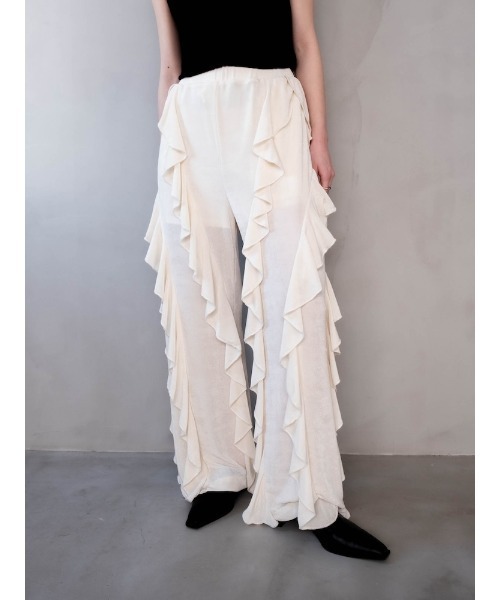 sahara（サハラ）の「【PRE ORDER】Spandex Raffle Pants（その他パンツ・レディース・ワイン/ブラック/アイボリー・FREE）」の10枚目の写真