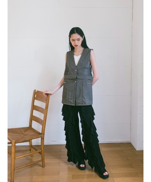 sahara（サハラ）の「【PRE ORDER】Spandex Raffle Pants（その他パンツ・レディース・ワイン/ブラック/アイボリー・FREE）」の13枚目の写真