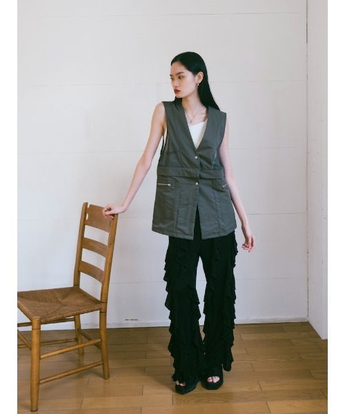 sahara（サハラ）の「【PRE ORDER】Spandex Raffle Pants（その他パンツ・レディース・ワイン/ブラック/アイボリー・FREE）」の14枚目の写真