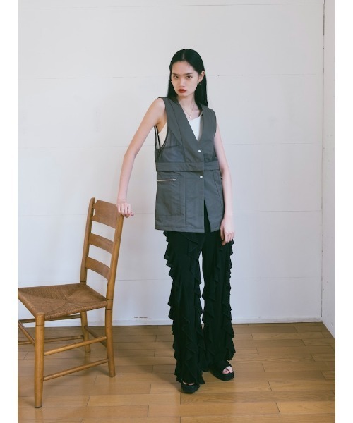 sahara（サハラ）の「【PRE ORDER】Spandex Raffle Pants（その他パンツ・レディース・ワイン/ブラック/アイボリー・FREE）」の15枚目の写真