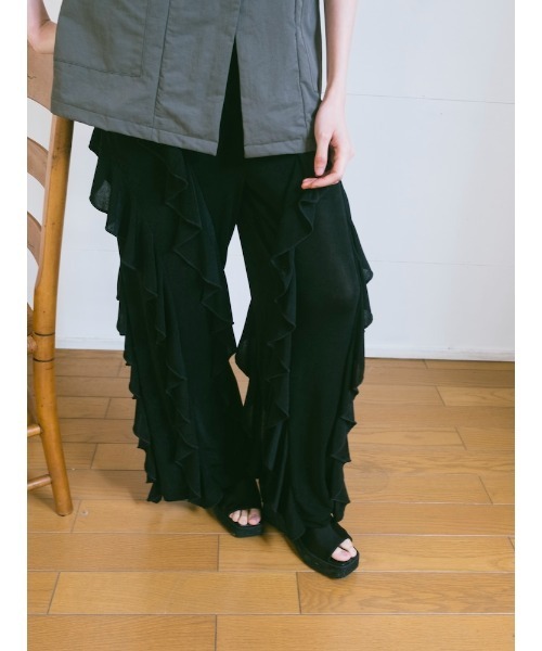 sahara（サハラ）の「【PRE ORDER】Spandex Raffle Pants（その他パンツ・レディース・ワイン/ブラック/アイボリー・FREE）」の16枚目の写真