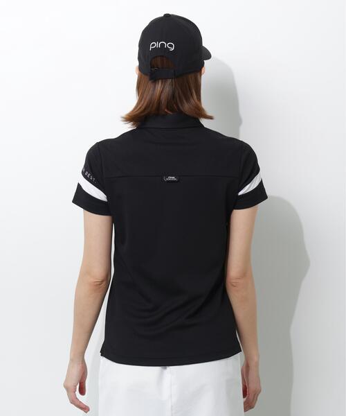 PING(ピン)の「【PING APPAREL】エアロクルーカノコ半袖ポロシャツ(ポロシャツ・レディース・ピンク/ホワイト/ブラック・M/L/S)」の4枚目の写真