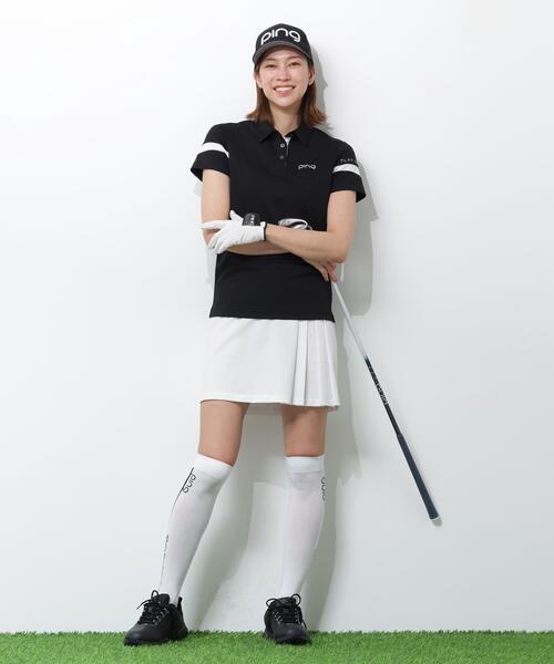 PING(ピン)の「【PING APPAREL】エアロクルーカノコ半袖ポロシャツ(ポロシャツ・レディース・ピンク/ホワイト/ブラック・M/L/S)」の5枚目の写真